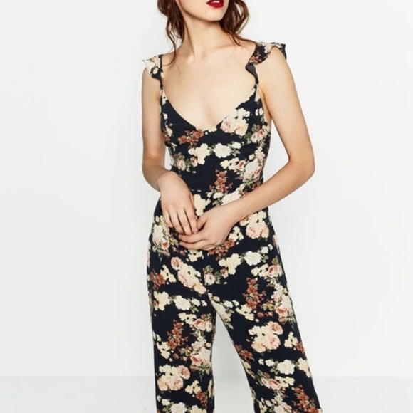 Pants - Floral Jumpsuit
